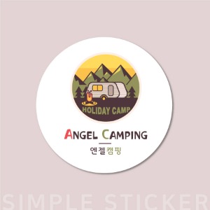 Angel Camping [심플 엣지 스티커]피알엔젤(PRangel)