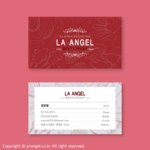 #LA ANGEL RESTAURANT [음식점 명함]피알엔젤(PRangel)